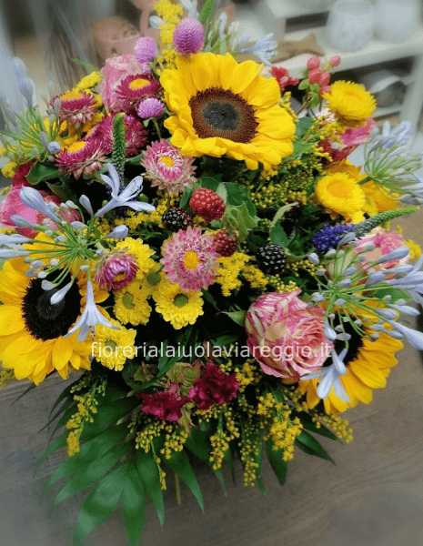 centrotavola base con girasoli