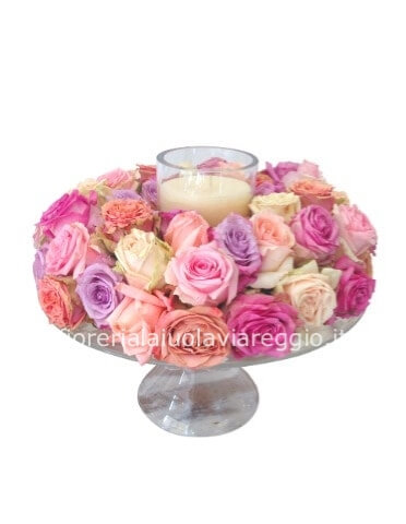 Centrotavola con candela