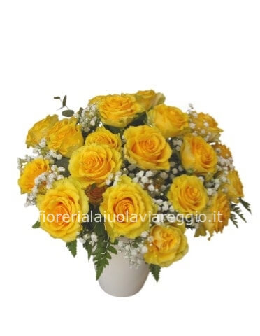 Bouquet di rose gialle.
